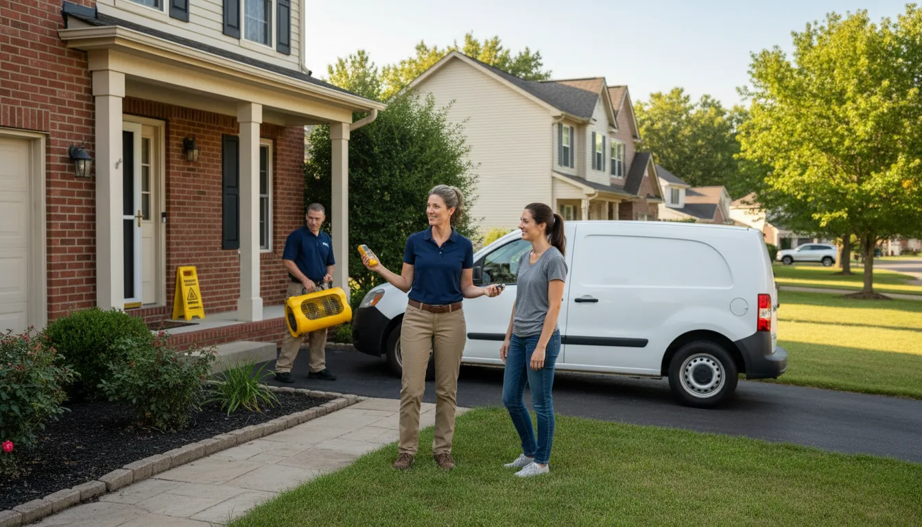 Residential water damage restoration in Sandy Hook, KY